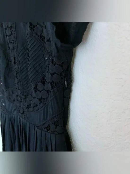 Free People "All That Talk" Mini Black Dress in size 4 EUC - Picture 10 of 17